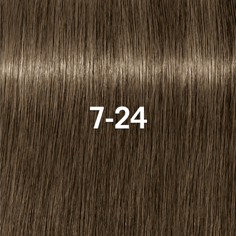 Деми-перманентная краска для волос Schwarzkopf Professional IGORA Vibrance тон в тон, 60 мл, оттенок 7-24 Medium Blonde Ash Beige — фото 2