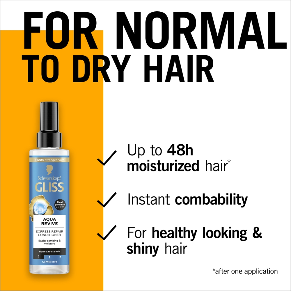 Schwarzkopf Gliss Aqua Revive leavein spray conditioner for normal to