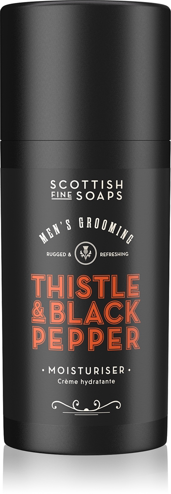 Крем для лица мужской Scottish Fine Soaps Thistle Black Pepper дневной, с гиалуроновой кислотой, 100 мл