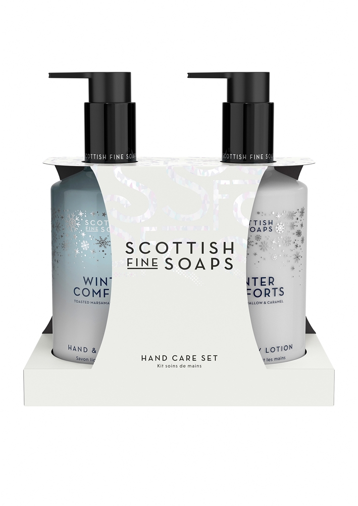 Подарочный набор для рук и тела Scottish Fine Soaps Winter Comforts, молочко и гель, 2 шт. по 300 мл zapachy Toasted Marshmallow & Caramel