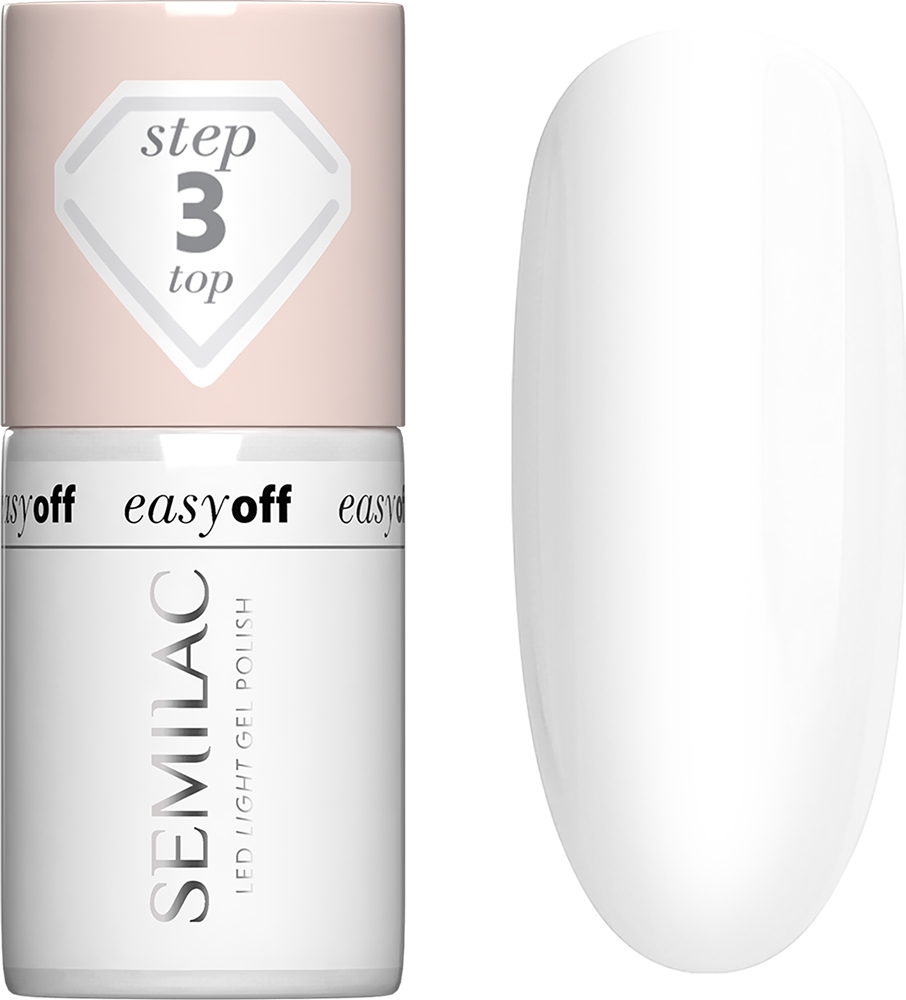 Топ для ногтей Semilac Easy Off Step 3 защитный, глянцевый, 7 мл