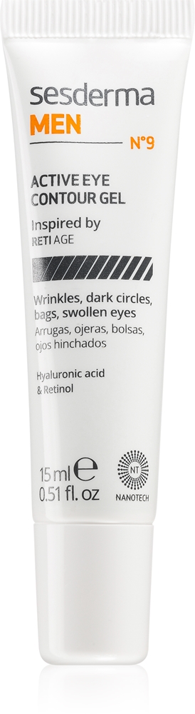 Гель для кожи вокруг глаз Sesderma Men Active Eye Contour Gel для мужчин, против отёков и тёмных кругов, 15 мл