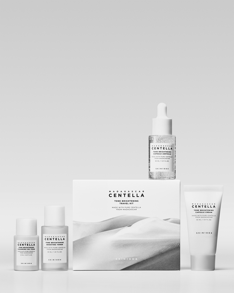 Набор для ухода за лицом SKIN1004 Madagascar Centella Tone Brightening Travel Kit дорожный, для сияния и ровного тона — фото 3