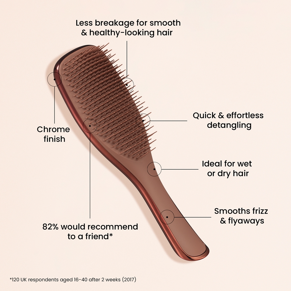 LaModa Haarbürste Oval – Anti-Bruch, Entwirrend, Für Alle Haartypen (nass/trocken), 23 Cm Lang