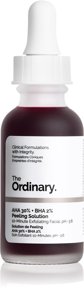 Пилинг для лица The Ordinary AHA 30% + BHA 2% Peeling Solution химический, с AHA и BHA кислотами, 30 мл