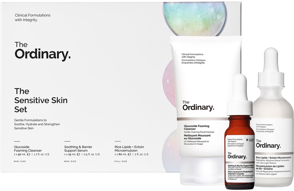 Набор косметики The Ordinary Holiday The Sensitive Skin Set для чувствительной кожи, гель, сыворотка и эмульсия, 1 шт