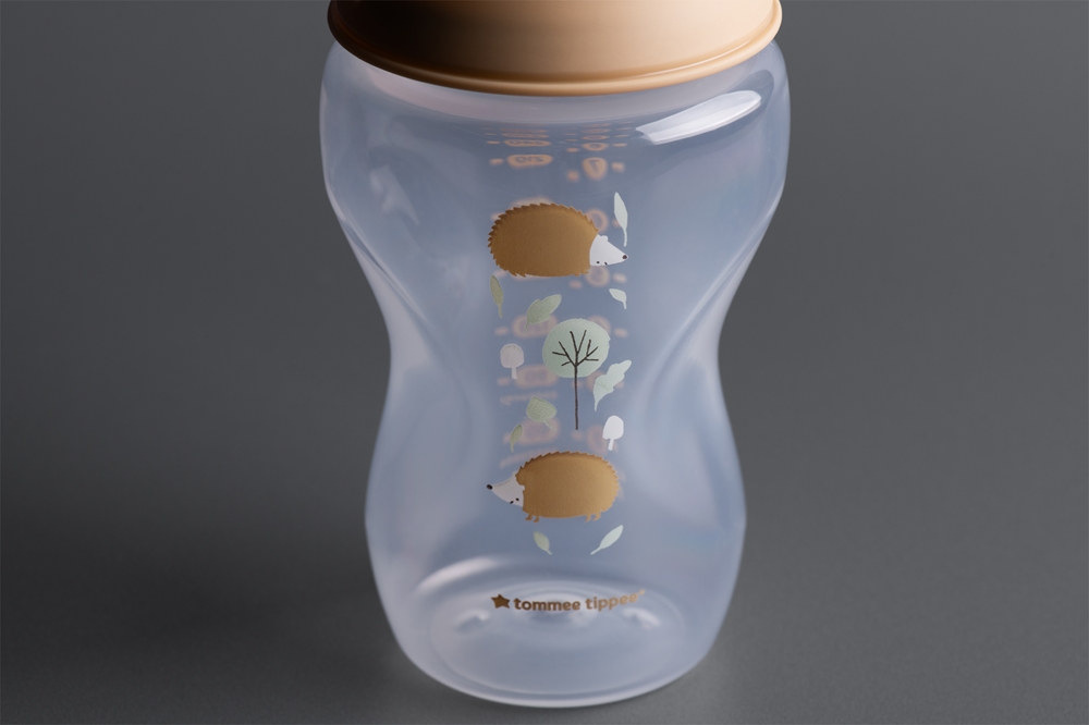 Tommee Tippee Natural Start Anti-Colic Glass Baby Bottle, 340ml, 3+ months Blue