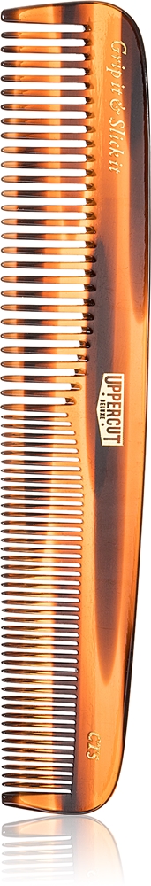 Гребень для волос Uppercut Deluxe Comb CT5 Tortoise прочный, для всех типов волос и бороды, 1 шт