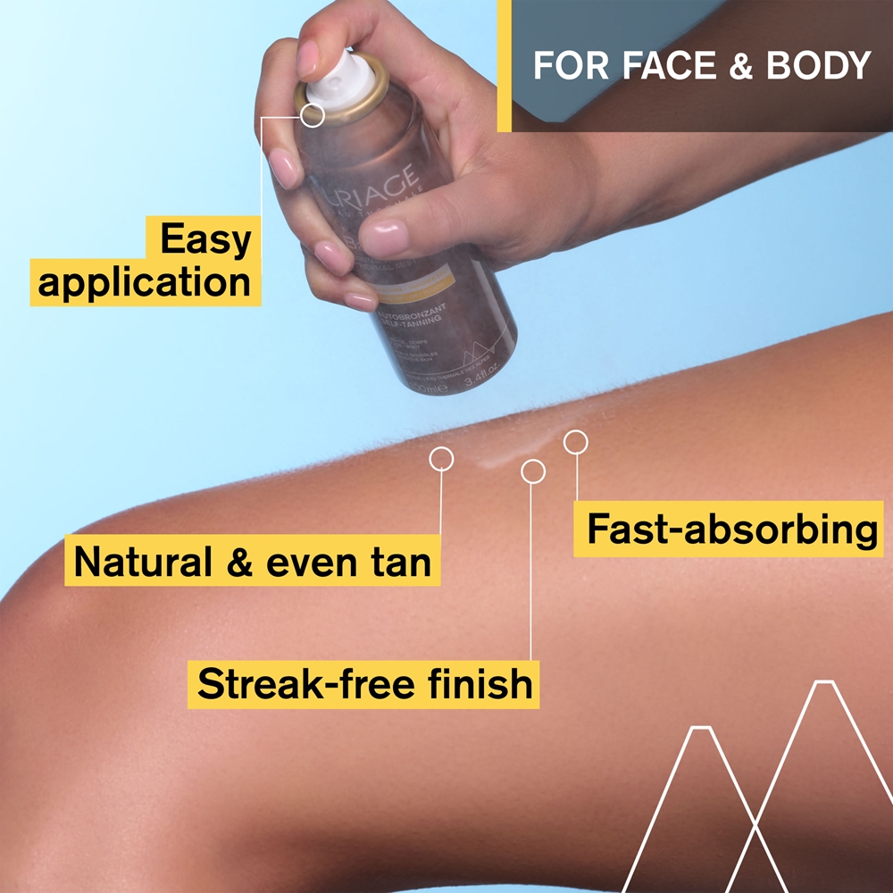 Спрей-автозагар Uriage Bariesun Thermal Mist Self-Tanning для лица и тела, 100 мл — фото 2