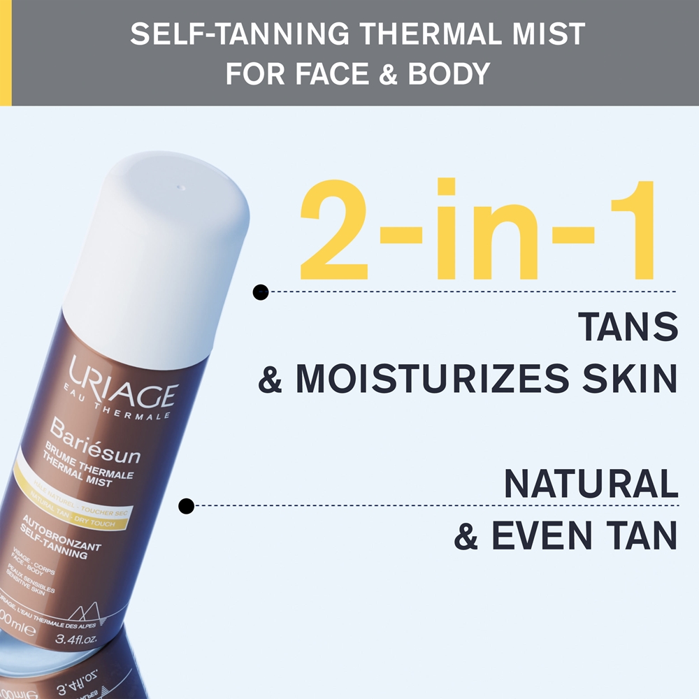 Спрей-автозагар Uriage Bariesun Thermal Mist Self-Tanning для лица и тела, 100 мл — фото 3