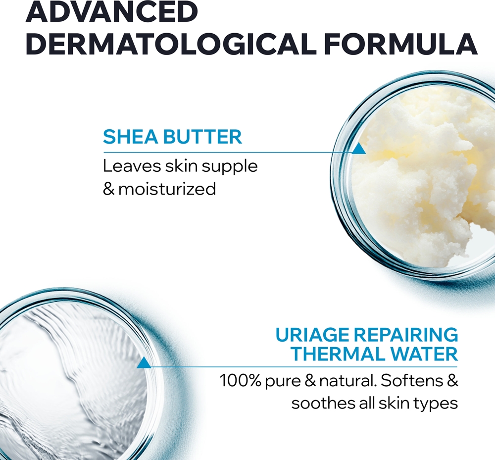 Набор Uriage Eau Thermale Silky Body Lotion шёлковый бальзам для тела, для сухой и чувствительной кожи, 500 мл и 200 мл — фото 4