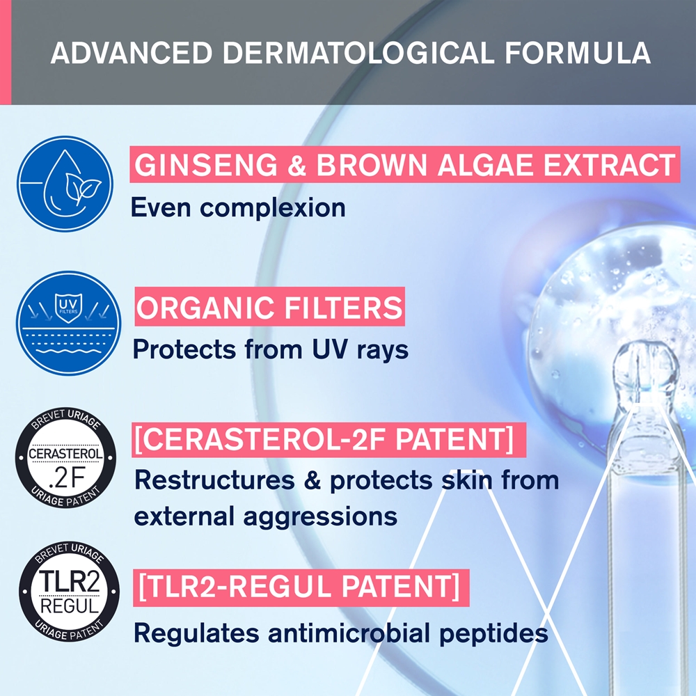 Крем CC Uriage Roseliane SPF 50+ тонирующий, для чувствительной кожи с покраснениями, 40 мл, оттенок Light Tint — фото 5