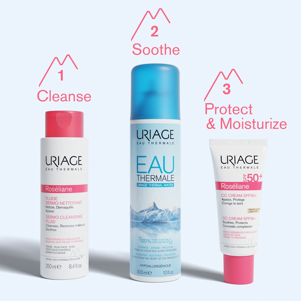 Крем CC Uriage Roseliane SPF 50+ тонирующий, для чувствительной кожи с покраснениями, 40 мл, оттенок Light Tint — фото 7