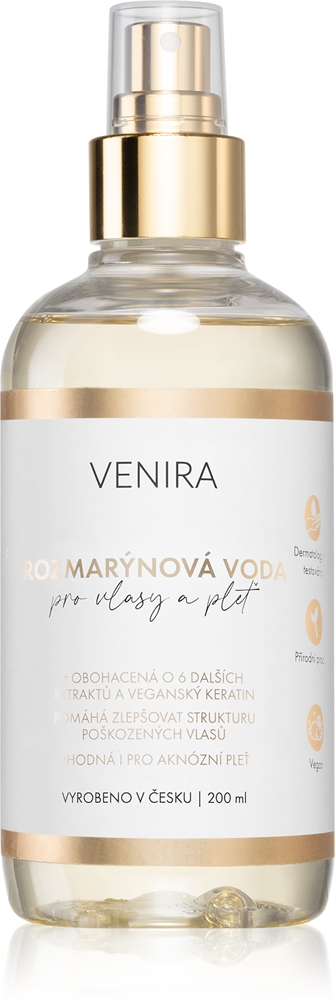 Venira Rosemary Water - Тоник для лица Rosemary Water, для лица и волос, 200 мл, 200 мл