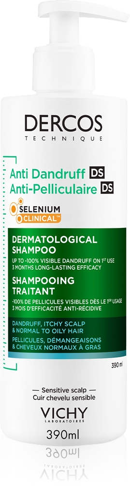 Набор шампуней против перхоти Vichy Dercos Anti-Dandruff для нормальных и жирных волос, по 390 мл