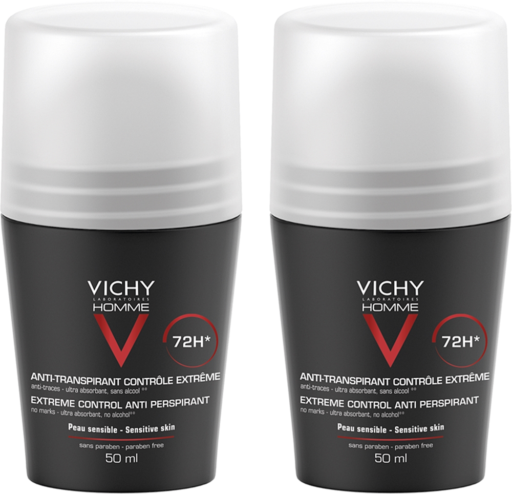 Набор дезодорантов-роликов мужских Vichy Homme защита 72 часа, по 50 мл