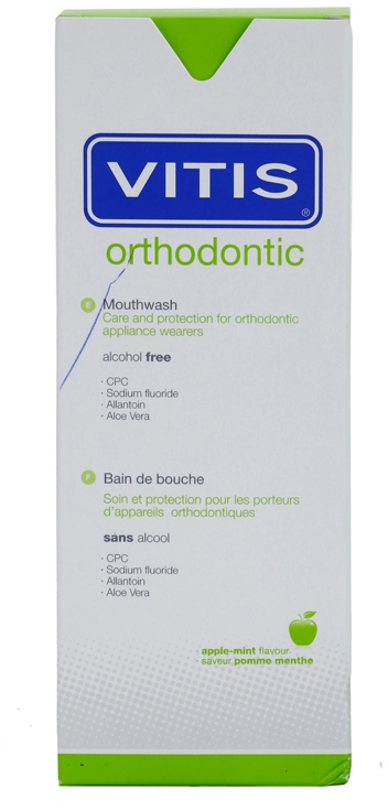 Vitis Orthodontic płyn do płukania ust dla osób noszących aparaty ...
