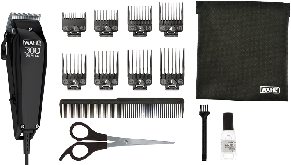 Машинка для стрижки волос Wahl Home Pro 300 сетевая, 8 насадок