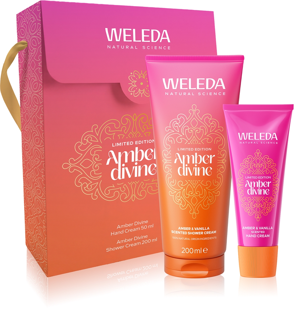 Набор косметики Weleda Amber крем для душа и крем для рук Amber Divine, подарочный