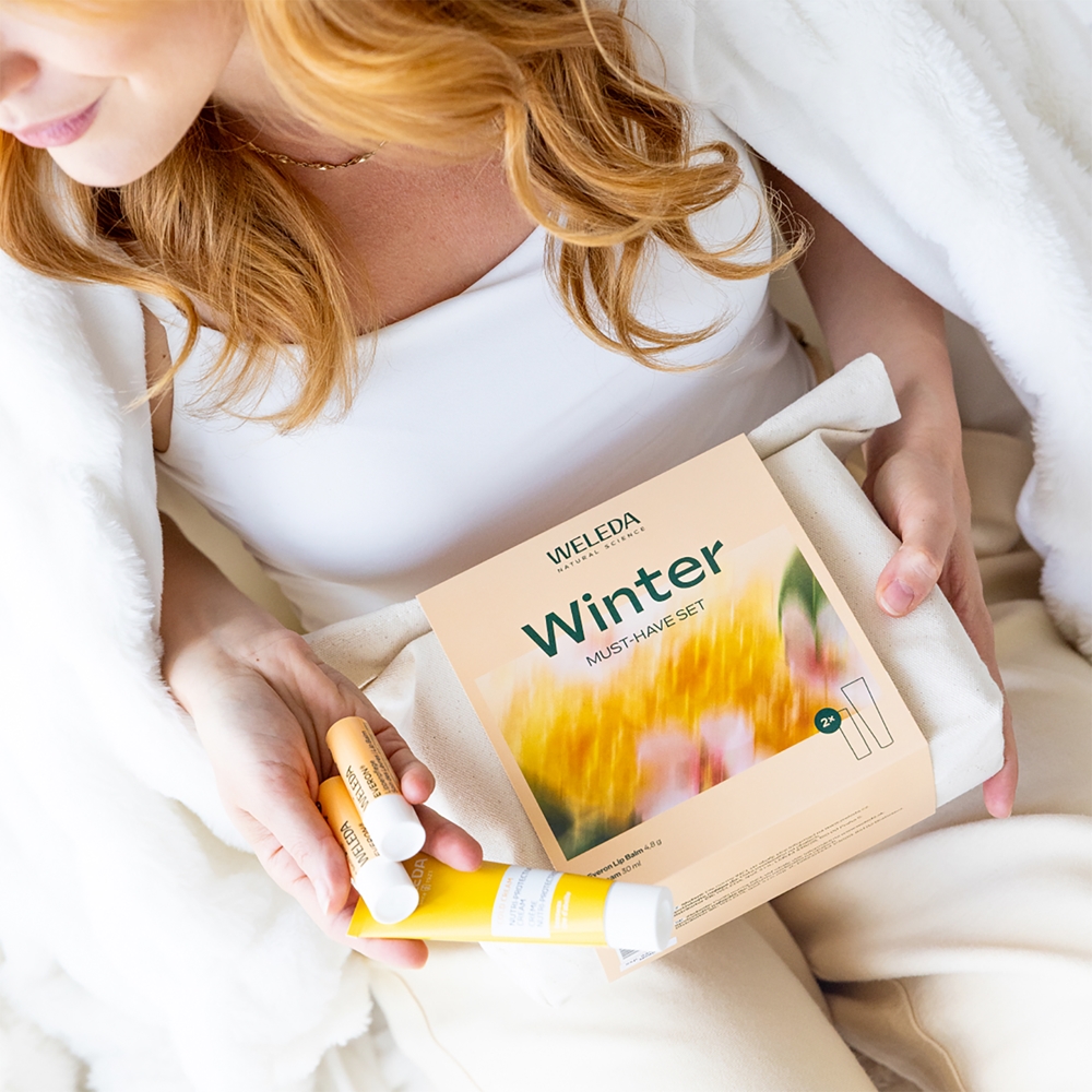 Набор косметики Weleda Winter Must-Have защитный крем Cold Cream и бальзам для губ Everon, подарочный — фото 3