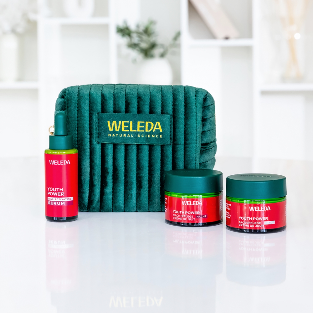 Набор косметики для лица Weleda Astaxanthin Firming Ritual дневной и ночной крем, сыворотка, подарочный — фото 2