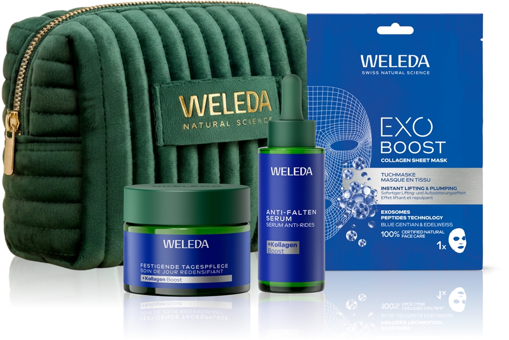 Набор для ухода за лицом Weleda Blue Gentian Radiance Ritual, крем, сыворотка и тканевая маска