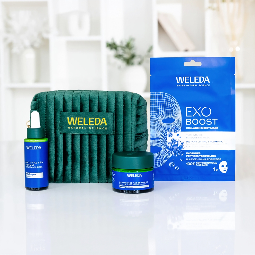 Набор для ухода за лицом Weleda Blue Gentian Radiance Ritual, крем, сыворотка и тканевая маска — фото 2