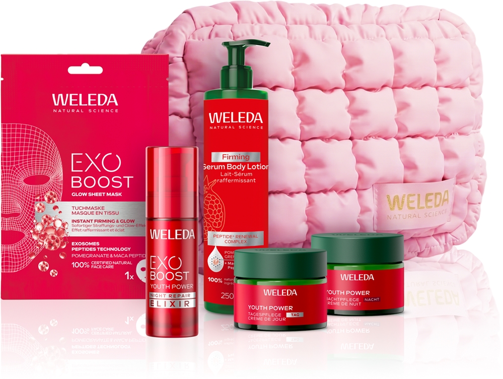 Набор для ухода за лицом и телом Weleda Astaxanthin Renewal Ritual, кремы, сыворотки и тканевая маска