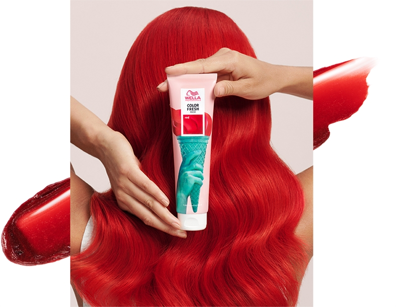 Оттеночная маска для волос Wella Professionals Color Fresh красная, для домашнего окрашивания, 150 мл, оттенок Red — фото 6