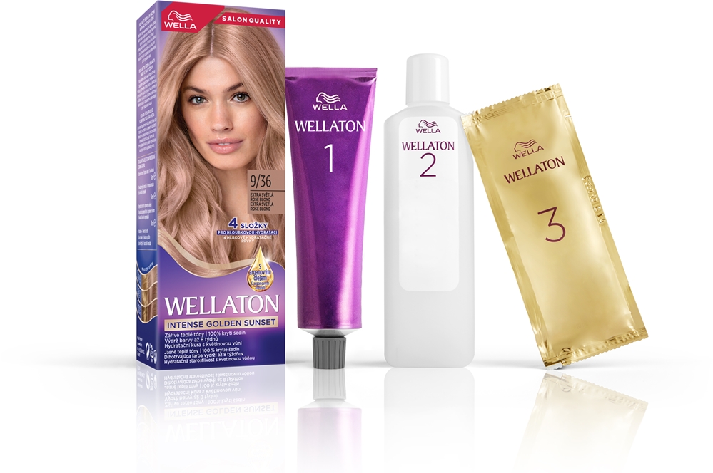 Wella Wellaton Intense Golden Sunset permanent hair dye with argan oil ...