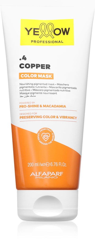 Маска для волос Yellow Professional Color Mask тонирующая, восстанавливает яркость цвета,, 200 мл, оттенок .4 Copper