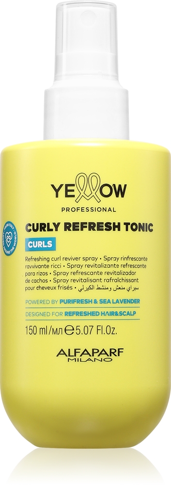 Спрей для волос Yellow Professional Curls Curly Refresh Tonic для кудрявых и волнистых волос, подчёркивает локоны, 150 мл