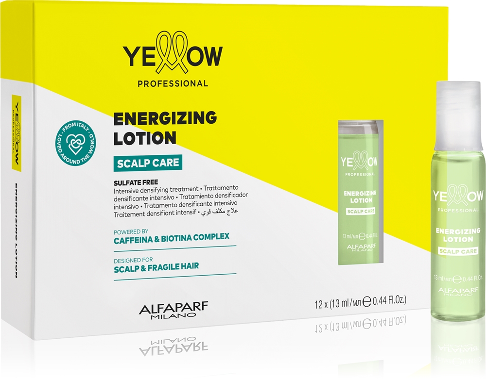 Лосьон для кожи головы Yellow Professional Scalp Care Energizing Lotion для ослабленных волос, в ампулах, 12 шт. по 13 мл