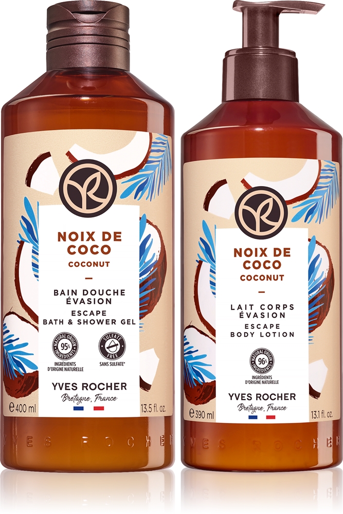 Yves Rocher Bain de Nature - Набор для тела Bain de Nature Coconut молочко и гель для душа, 1 шт