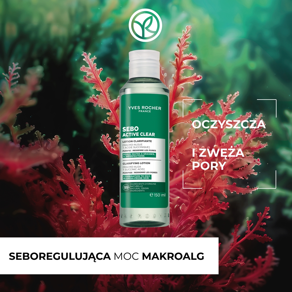 Yves Rocher Sebo Active Clear - Тоник для лица Sebo Active Clear очищающий, себорегулирующий, 150 мл, 150 мл — фото 2