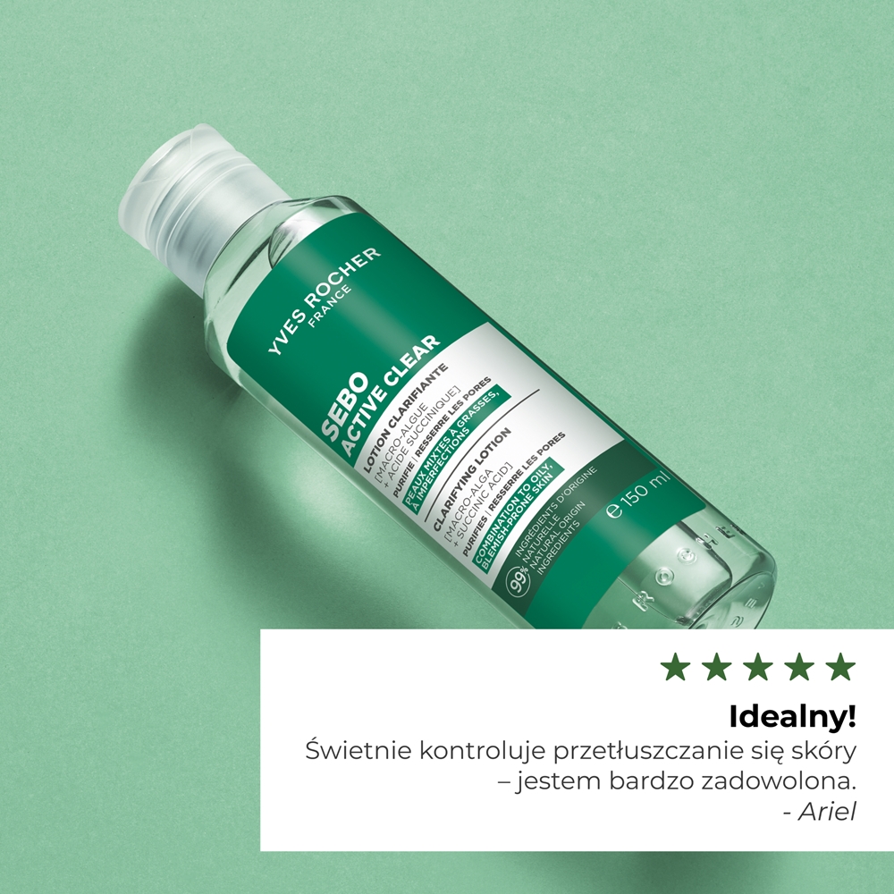 Yves Rocher Sebo Active Clear - Тоник для лица Sebo Active Clear очищающий, себорегулирующий, 150 мл, 150 мл — фото 5