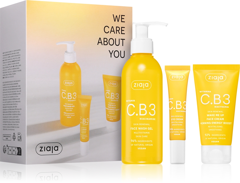 Набор для лица Ziaja Vitamin C.B3 Niacinamide Set крем для век, гель для умывания и дневной крем