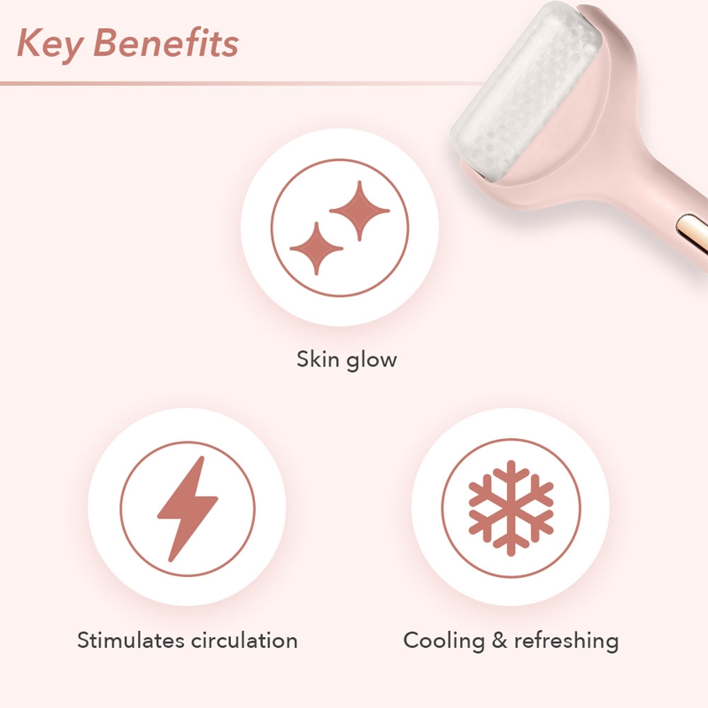 Zoë Ayla Face & Body Ice Roller - Роллер для лица и тела Zoe Ayla Face Body Ice Roller гелевый охлаждающий, против отёков и тёмных кругов, 1 шт — фото 7
