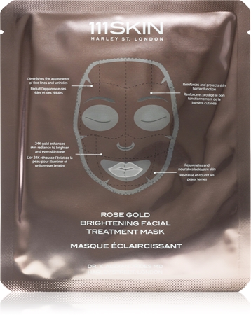 111SKIN Rose Gold λαμπρυντική υφασμάτινη μάσκα λάμψης