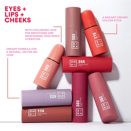 3INA The No-Rules Stick Multifunktionaler Stift für Augen, Lippen und Wangen
