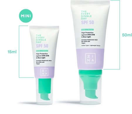 3INA The Every Single Day SPF 50 zaštitna dnevna krema SPF 50