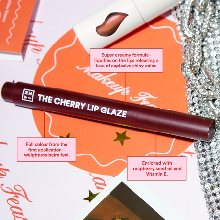 3INA The Cherry Lip Glaze brilho labial com efeito vinil