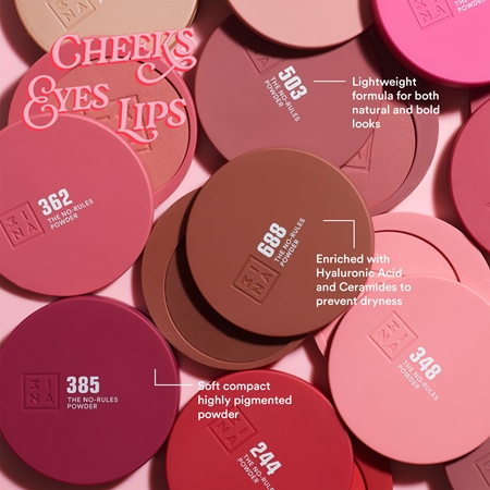 3INA The No-Rules Powder multifunkční líčidlo pro oči, rty a tvář