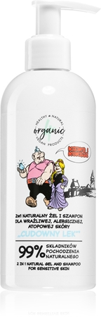 4Organic Kajko & Kokosz Sampon és lemosó 2 az 1-ben nagyon száraz, érzékeny és atópiás bőrre