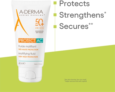 A-Derma Protect AC Mattifying Fluid zmatňujúci pleťový fluid SPF 50+