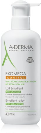 A-Derma Exomega Control lait corporel adoucissant pour peaux très sèches et atopiques