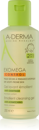 A-Derma Exomega geschmeidig machendes Waschgel für Kinder