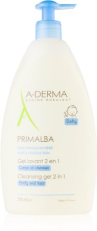 A-Derma Primalba Baby gel detergente per corpo e capelli per bambini