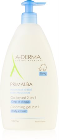 A-Derma Primalba Baby Reinigungsgel für Haut und Haar für Kinder