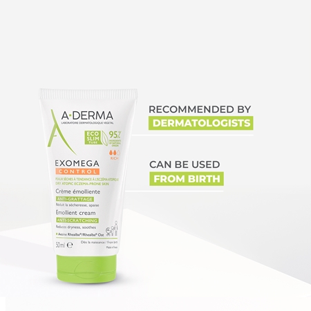 A-Derma Exomega Control Emollient Cream Body Cream for very dry sensitive and atopic skin